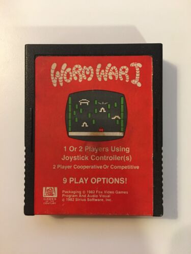 Worm War I 1 (Atari 2600, 1982) Game Cartridge Only - US Seller - Afbeelding 1 van 4