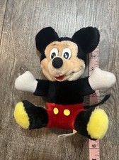Vintage Disneyland Walt Disney World 7" Mickey Mouse Plush Stuffed Animal 80-90s