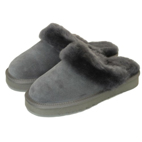 Deluxe Ladies Hard Sole Sheepskin Slipper Mule (Fur Cuff) Womens Slippers - Picture 7 of 10