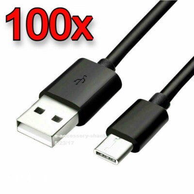 #ad 100x Fast Charging Type USB C Cables Quick Charge Rapid Charger Bulk Wholesale $59.94