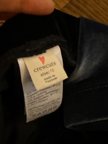 Never worn 2 pairs of Jcrew girls leggings velvet size 12 black and purple blue - Picture 3 of 5
