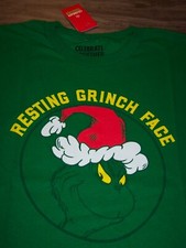 Dr. Seuss THE GRINCH WHO STOLE CHRISTMAS Face T-Shirt 2XL XXL NEW w/ TAG Green
