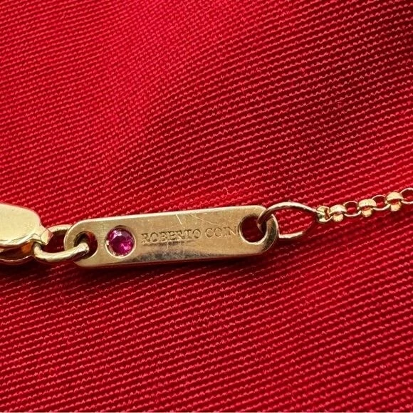 Colgante Roberto Moneda Oro 18K Princesa Rondel Con Diamantes Foto 4 de 4