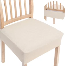 Stretch Jacquard Seat Covers for Dining Room Chairs Set of 6, Removable Washable