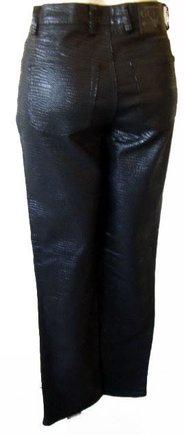 GUESS SNAKE textured python 26 jean pant black vegan shiny GUESS SNAKE textured python 26 jean pant black vegan shiny