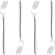 Long Handle Dinner Forks Stainless Steel round Handle Dinner Forks,Korean Long H
