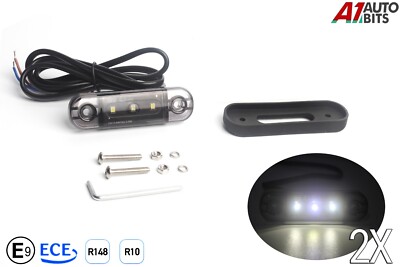 2X LED Weiß Vorne Umriss Begrenzungsleuchten 12v 24V Lkw Anhänger Bus E9