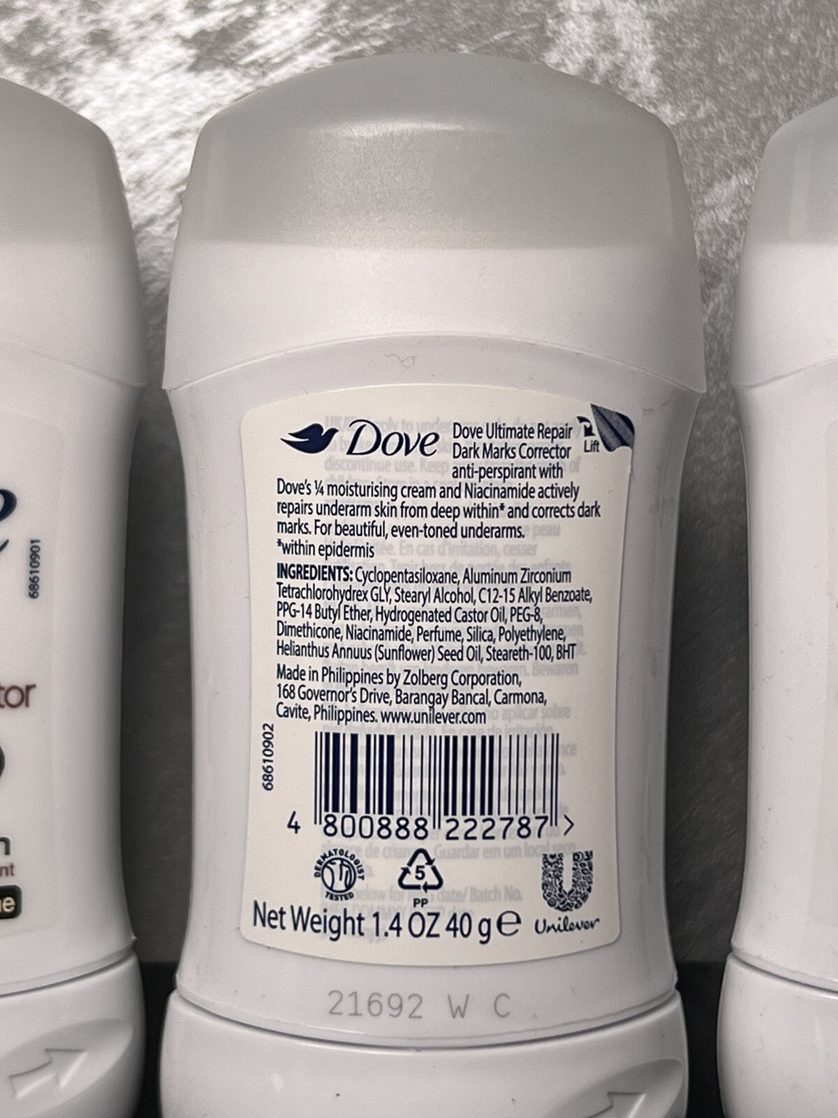 3x40g Dove Stick Ultimate Repair Darkmarks Corrector Moisturising Cream Jasmine eBay