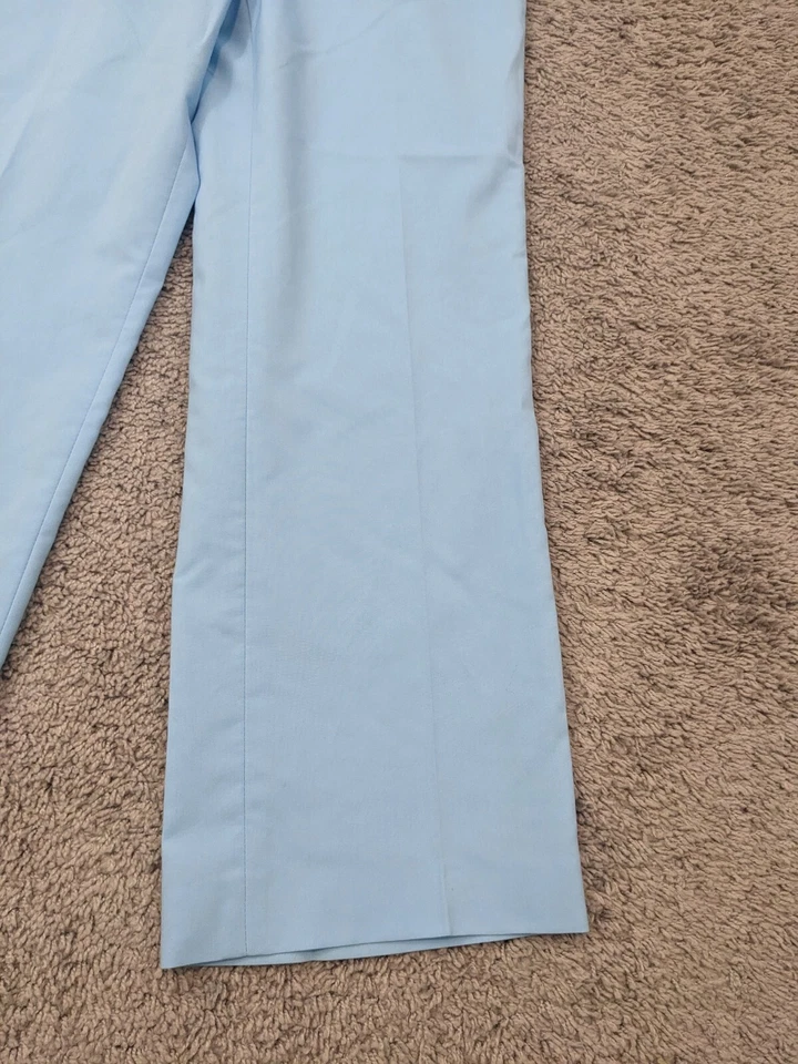 Vintage IZOD Club Pants Women's 34 Light Blue Wide Leg Golf Casual Office - Image 3 of 4