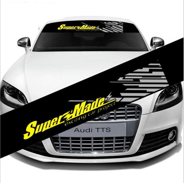 Car Front Window Windshield Banner Decal Auto Exterior For SuperMade