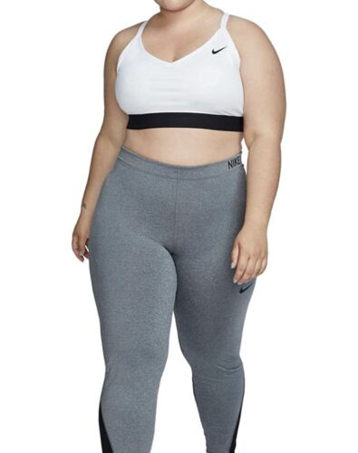 Nike Women's Plus Size Athletic Bra-White/Black Swoosh Sz 1x Support NWT - Picture 2 of 8