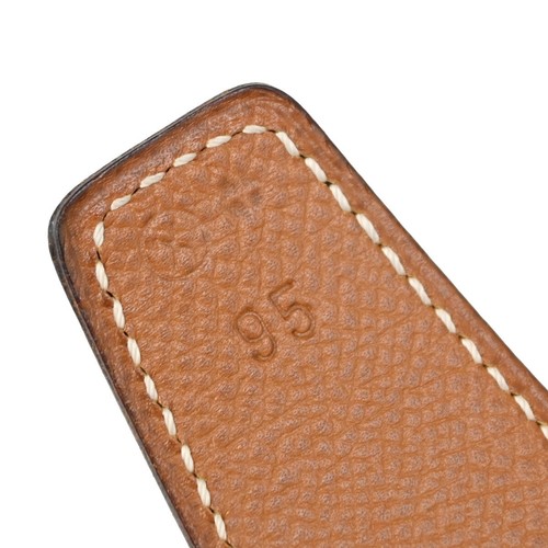 Cinturón HERMES H Logo Constance Hebilla Reversible Cuero Negro Marrón 82RF277 - Imagen 10 de 11