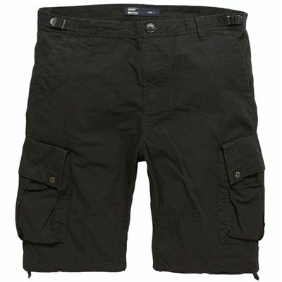 Cargo Bermudas Short schwarz Vintage Industries Terrance Ripstop Baumwolle