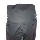 Johnny's Mama Maternity Leggings Black Over Belly Panel Adjustable Sides Large L — photo 1