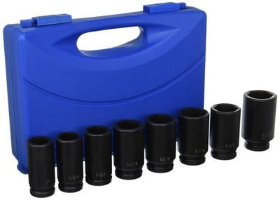 Grey Pneumatic 8034D 3/4'' Drive Deep 6 Point SAE 8 Piece Socket Set with Case