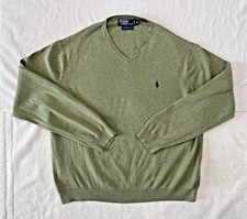 Polo Ralph Lauren mens V Neck sweater 100 pima cotton long sleeve pullover XL