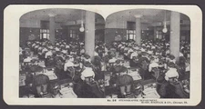 Sears Roebuck stereoview #26 Stenographic Department Chicago IL 1900 +/-