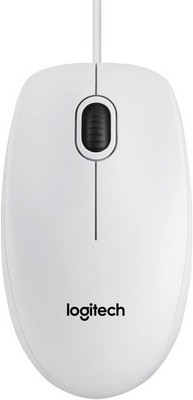 Logitech B100 Maus Kabel USB-Anschluss 800 DPI Optisch 3 Tasten PC/Mac weiß