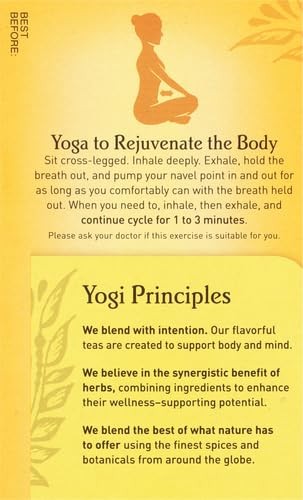 Yogi Organic Lemon Ginger Tea Herbal Blend Caffeine Free 16 Count Tea Bags