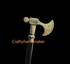 Designer Brass Victorian Handle Wooden Vintage Style Walking Stick Cane Antique