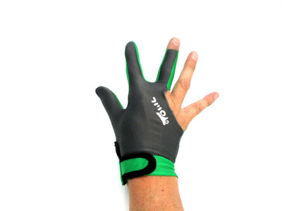Owl Billiard Gloves Right Hand Glove Pool Gray with Green Color