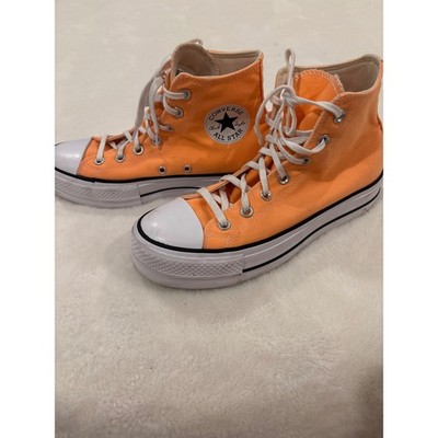 Converse Chuck Taylor All Star Lift Platform High Top Orange Sneakers A03052F
