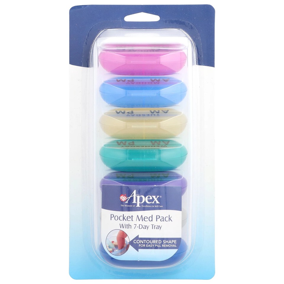 Pocket Med Pack with 7-Day Tray, 1 Tray