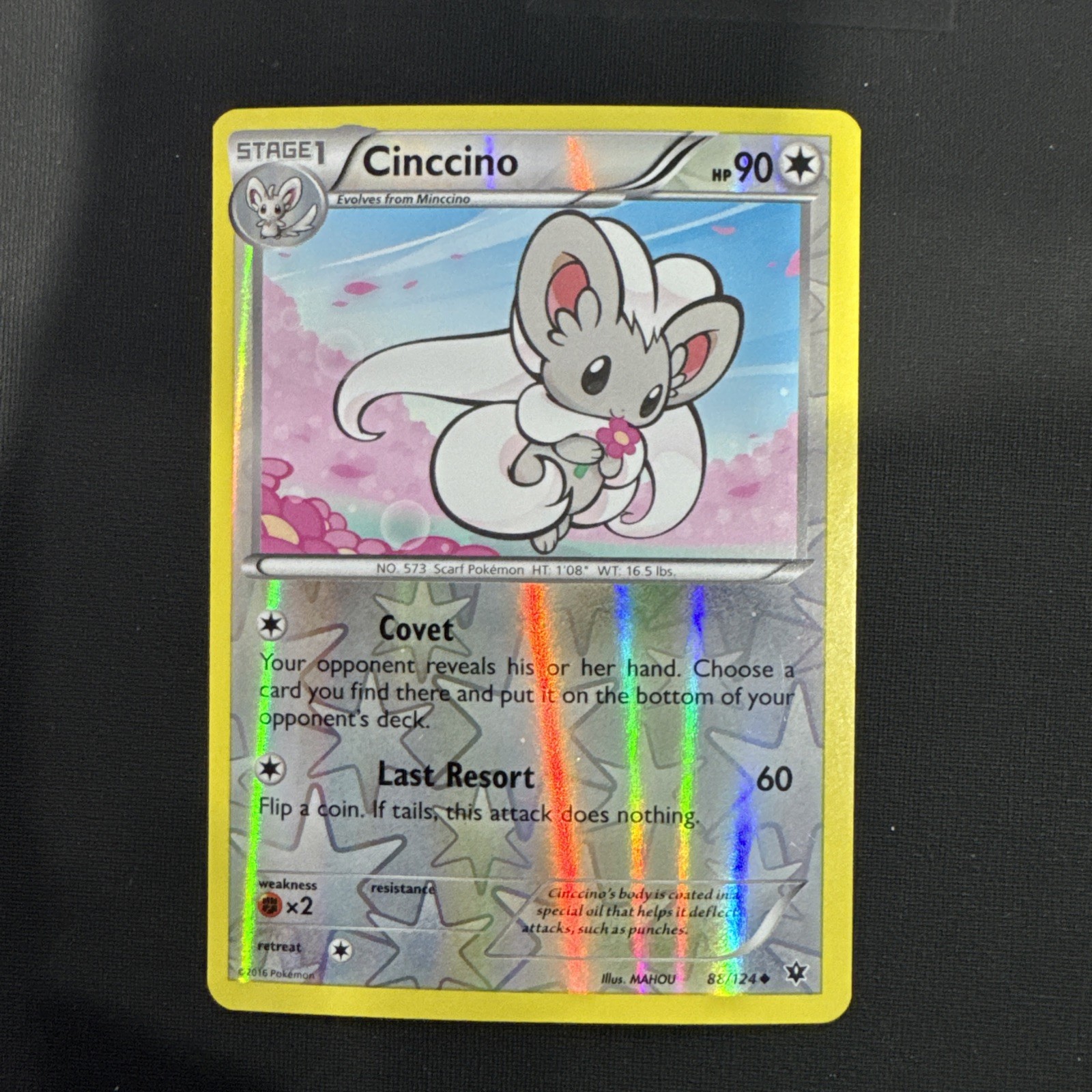 Cinccino - Reverse Holo - Fates Collide 88/124 - MINT - Pokemon