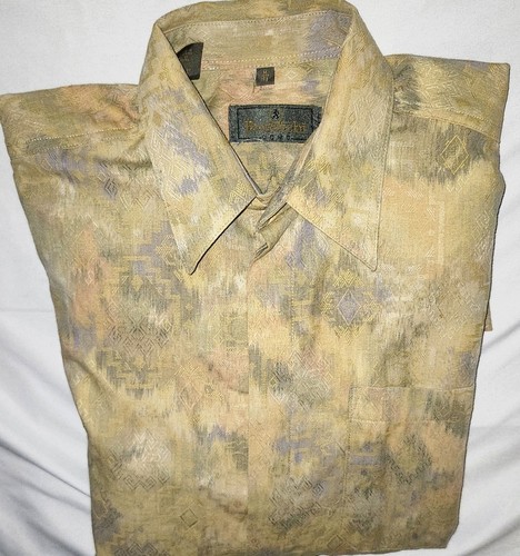 Mens New Vintage Bugatchi Uomo Medium/15.5 Button Down Shirt - Picture 3 of 4