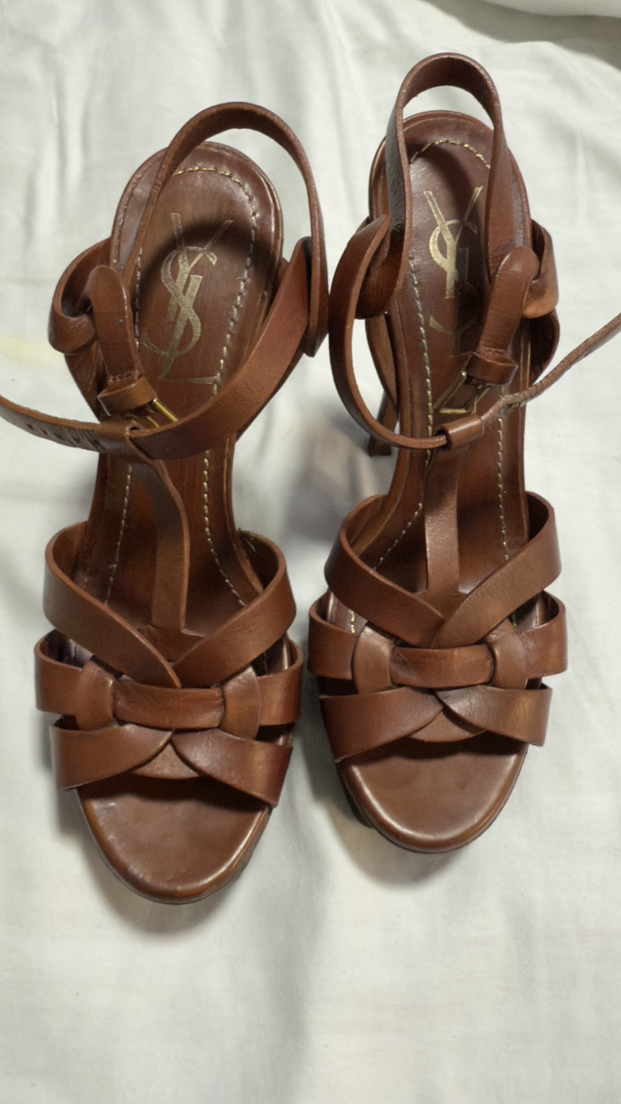 SAINT LAURENT Sandali omaggio marroni YSL taglia 36