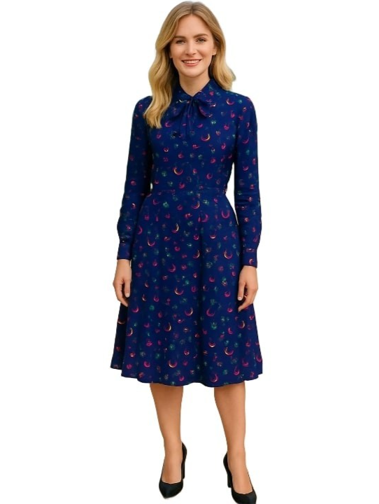 Gonna blusa vintage Yves Saint Laurent Rive Gauche iconica 1979 luna e stella 34