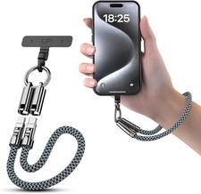 1ft USB-C Charging Wrist Lanyard for iPhone 17/16/15 Smartphones Travel
