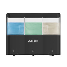 Touch-Free Bathroom Wall Mount No Drilling Install Triple Chambe Soap Dispenser 