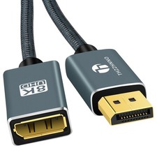 DisplayPort Extension Cable 1.6FT 8K Male to Female DP to DP Cord Gaming