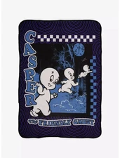 SALE!! Casper The Friendly Ghost Checkered Throw Blanket