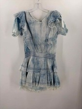 Pre-Owned Love Shack Fancy Blue Size Small Short Short Sleeve Dress