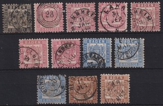 AD / BADEN 12 Werte o aus Mi. 17 20 s. Scan F bis P 210 00 M€ W586