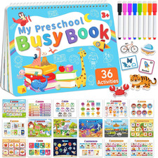 Toddler Busy Book Preschool Learning Activities, Montessori Educational Toys for