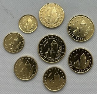 Specimen Probeprägung Estland Gold veredelt