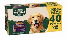 Winalot Sunday Dinner in Gravy Wet Dog Food Mega Pack - 40 Pouches X 100g 3.75 per kilo