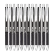 Pen+Gear Retractable Gel Pens, Black, 12 Count