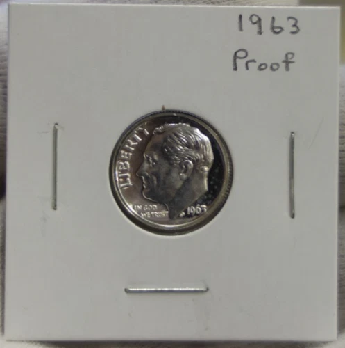 1963 US Roosevelt Proof Silver Dime 10c Gem Proof!!!