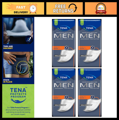 Men's Incontinence Guards Level 3, Heavy Absorbency, Maximum Protection, Odor Co
