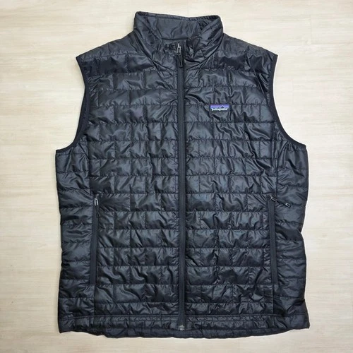 Patagonia Mens Nano Puff Vest Black Insulated Quilted Puffer 84241 FA15 XL video thumbnail