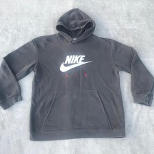 Vtg Nike Hoodie YOUTH Large 14-16 Swoosh AIR Sweatshirt Gray Tag