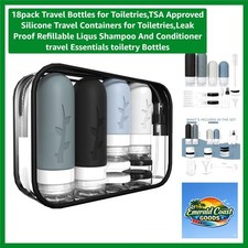 18pack Travel Bottles for Toiletries,TSA Approved Silicone Travel Containers ...