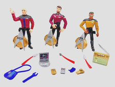 Vintage lata 1980-90 Partia 3: Figurki PVC generacji Star Trek; Picard, RikerJordy-@ 5"