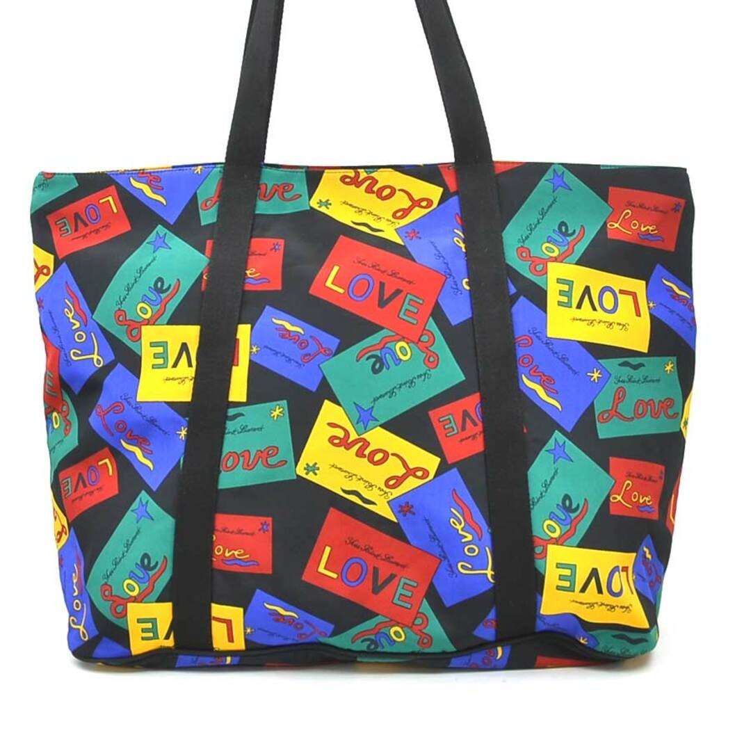 Borsa a tracolla Yves Saint Laurent tote nylon nero multicolore donna usata E60579G