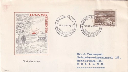 SA25d Denmark 1964 Nature Protection - Karup A, FDC