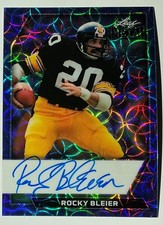 2026 Leaf Metal Rocky Bleier Auto Autograph Scope Blue On Card #d 4/4